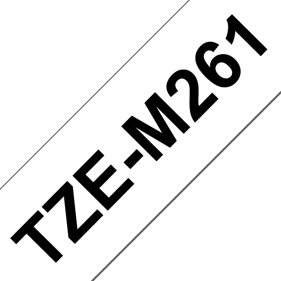 Brother - TZE-M261 (matný povrch), bílá / černá (36mm, 8m)
