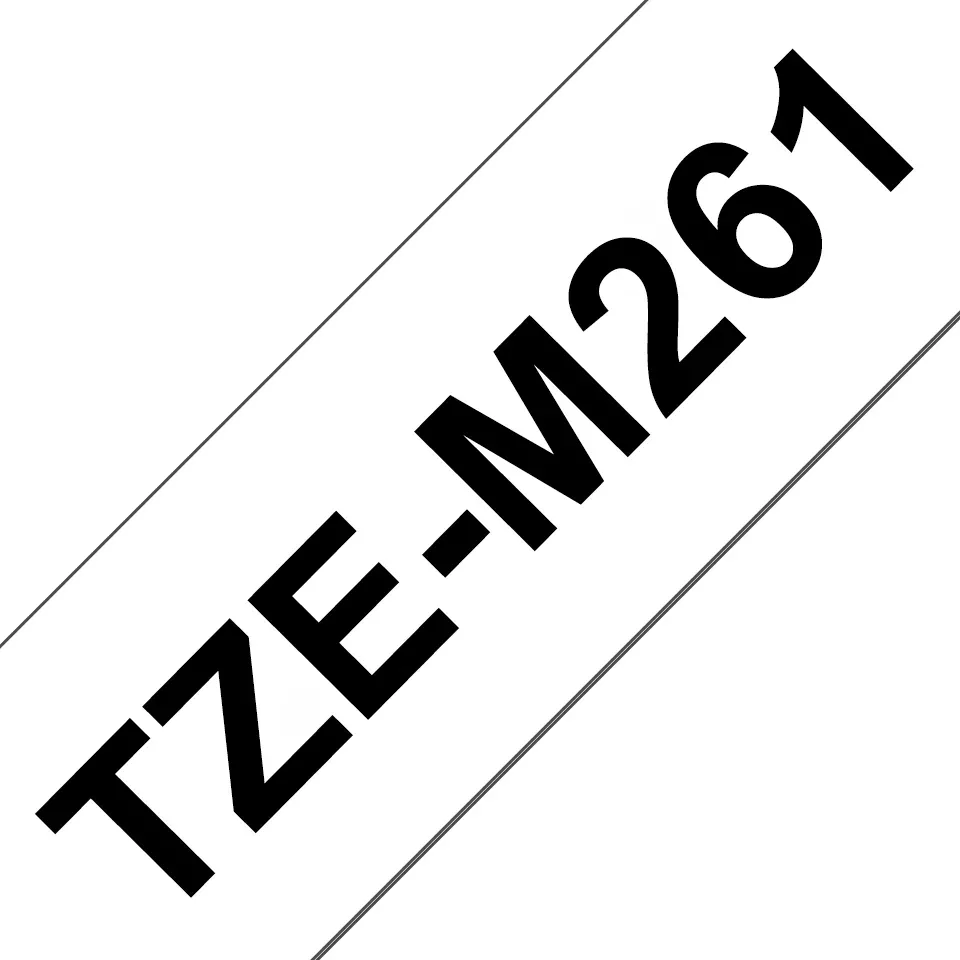 Brother - TZE-M261 (matný povrch), bílá / černá (36mm, 8m)