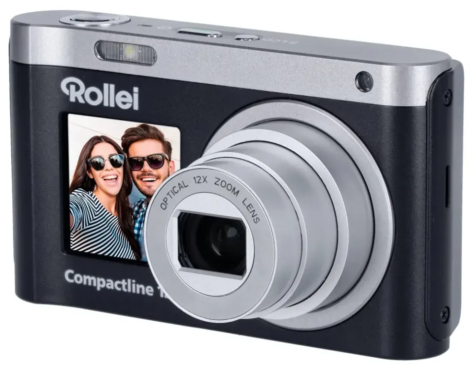 Rollei Compactline 12x/ 64 MPix/ 12x zoom/ 2,8 IPS LCD/ 4K UHD video/ Stabilizace/ Černý
