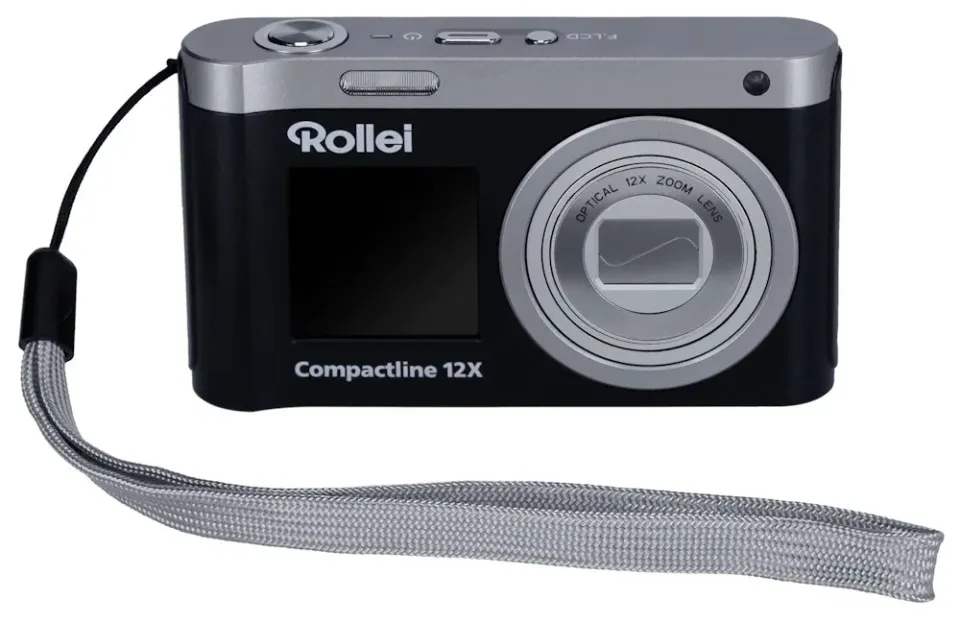 Rollei Compactline 12x/ 64 MPix/ 12x zoom/ 2,8 IPS LCD/ 4K UHD video/ Stabilizace/ Černý