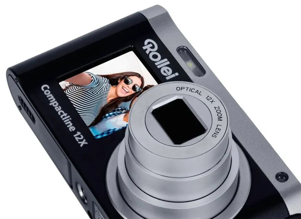 Rollei Compactline 12x/ 64 MPix/ 12x zoom/ 2,8 IPS LCD/ 4K UHD video/ Stabilizace/ Černý