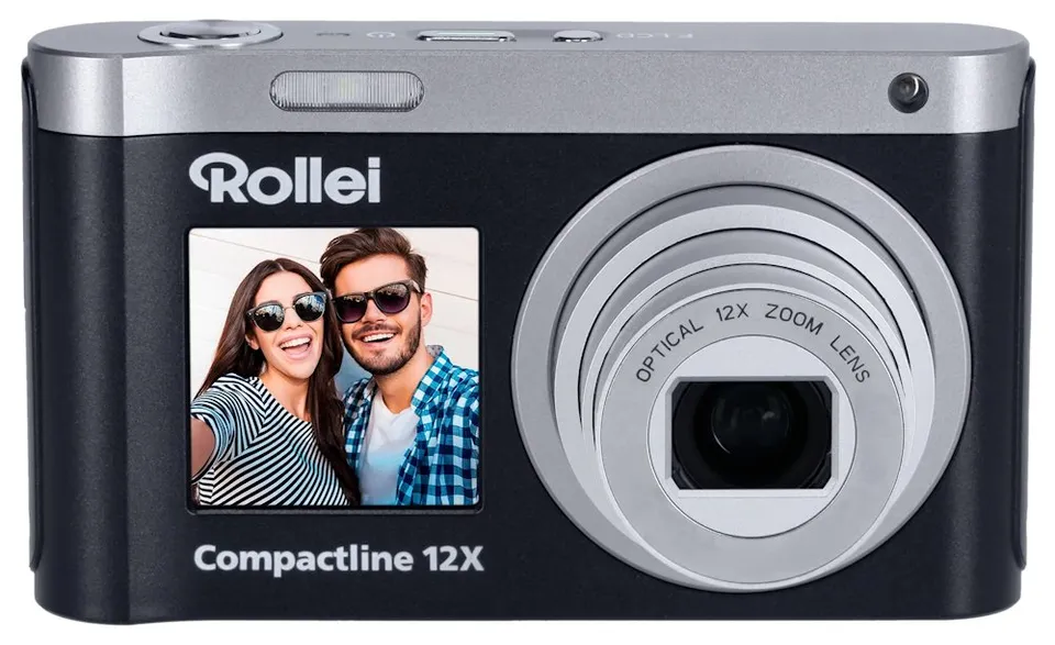 Rollei Compactline 12x/ 64 MPix/ 12x zoom/ 2,8 IPS LCD/ 4K UHD video/ Stabilizace/ Černý