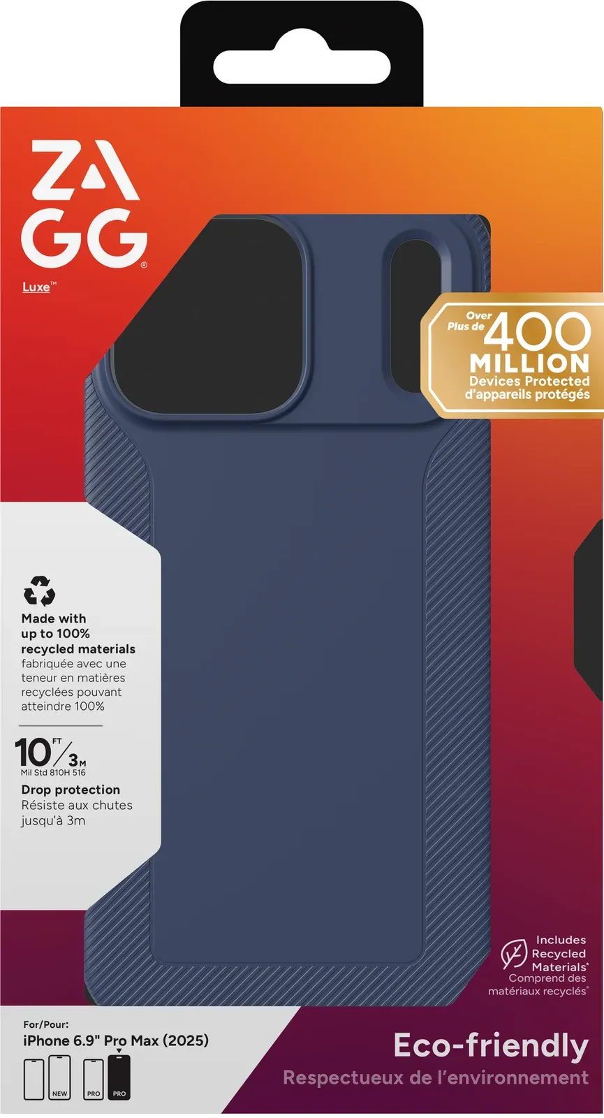 ZAGG Ochranný kryt Luxe Snap pro Apple iPhone 17 Pro Max - tmavě modrý
