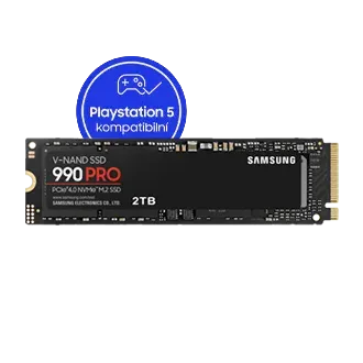 SAMSUNG 990 PRO 2TB PCIe 4.0 NVMe SSD M.2 PCIe 4.0 x4 NVMe 2.0 (čtení max. 7450MB/s, zápis max. 6900MB/s)