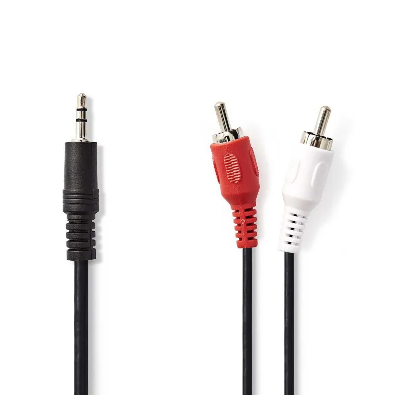 Nedis CAGB22200BK20 - Stereofonní Audio Kabel | 3,5mm Zástrčka - 2x RCA Zástrčka