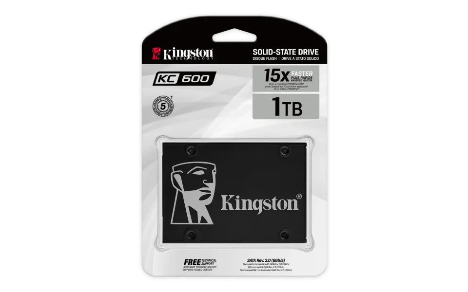 Kingston Flash 1024G SSD KC600 SATA3 2.5"
