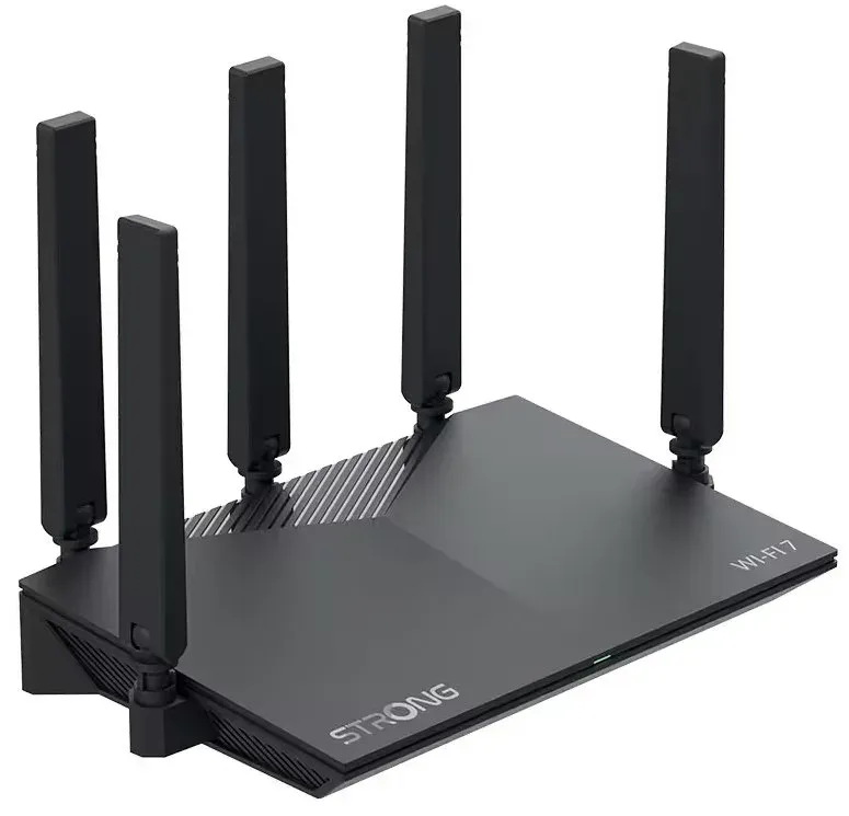 STRONG Wi-Fi 7 router ROUTERBE3600/ Wi-Fi 7/ 3600 Mb/s/ 3x LAN/ 1x WAN/ 5x vnější 3dBi anténa/ černý