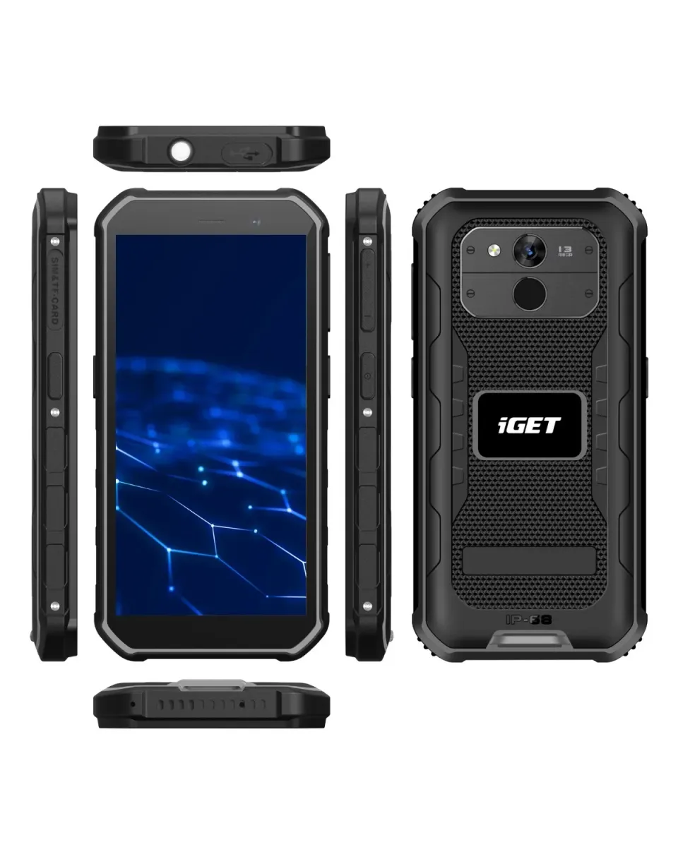 iGET T1 Black - odolný 5,5"/1440x720/Octa-core/6GB/128GB/GPS+Glonass+Beidou/WiFi