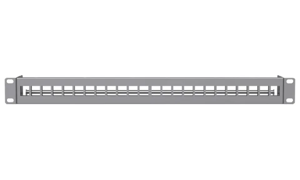 Ubiquiti 24-Port Blank Keystone Patch Panel - Panel do rozvaděče 19", pro keystone, stříbrný, 1U