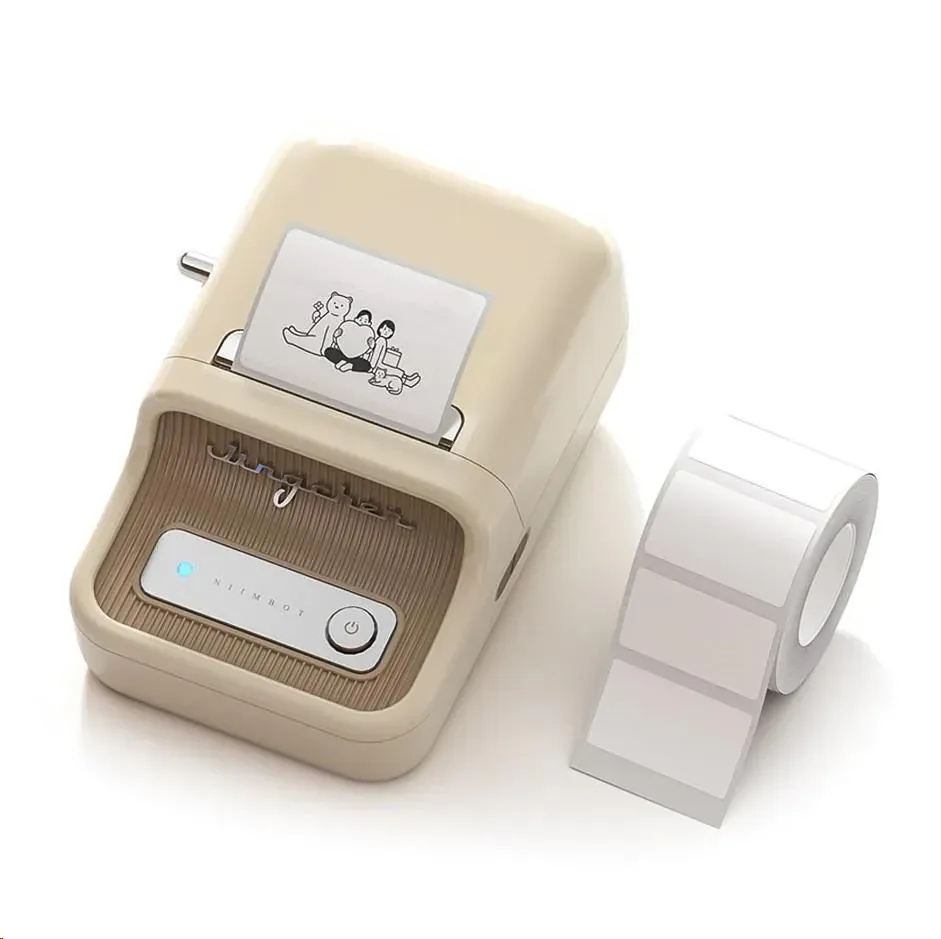 NIIMBOT B21S – přenosná termotiskárna štítků 20–50 mm, 203 dpi, Bluetooth, import z Excelu + role 210 štítků