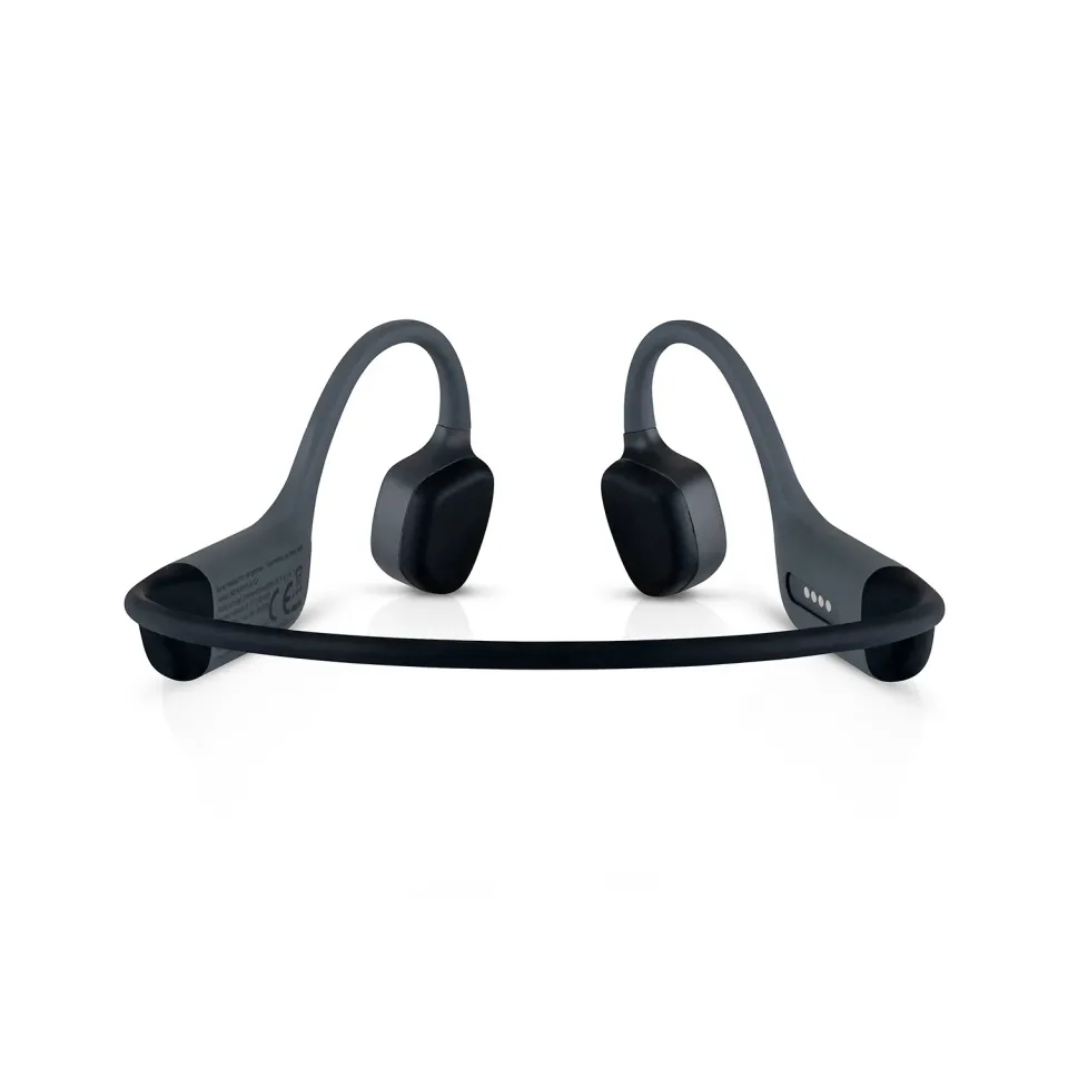 EVOLVEO BoneMax, bezdrátová sluchátka na lícní kosti, MP3 32GB, IPX8, šedé