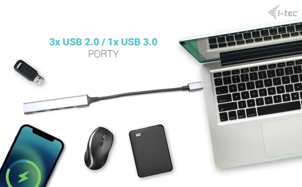 i-tec USB-C Metal HUB 1x USB 3.0 + 3x USB 2.0