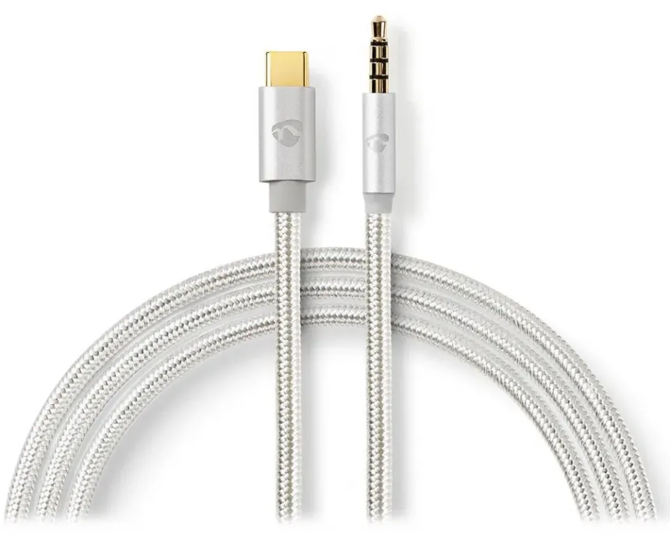 Nedis CCTB65940AL10 - USB-C Sluchátkový Kabel s Adaptérem | USB-C Zástrčka – 3,5