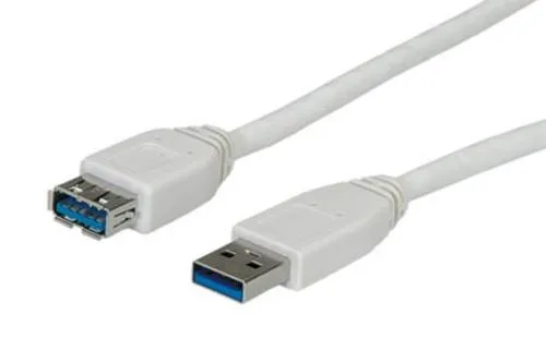 KABEL USB A-A prodlužovací 0.8m USB3.0, bílý