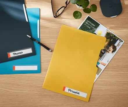 LEITZ L Desky na dokumenty Cosy A4, neprůhledný PP 200 mic, 3 ks, teplá žlutá