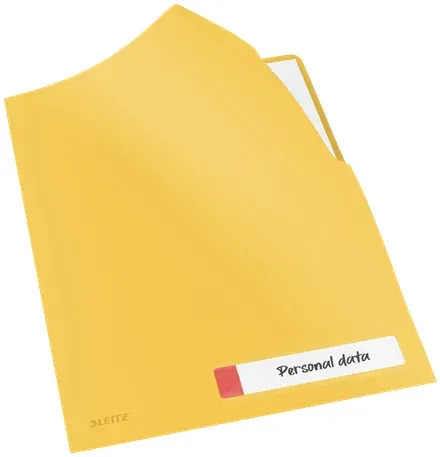 LEITZ L Desky na dokumenty Cosy A4, neprůhledný PP 200 mic, 3 ks, teplá žlutá