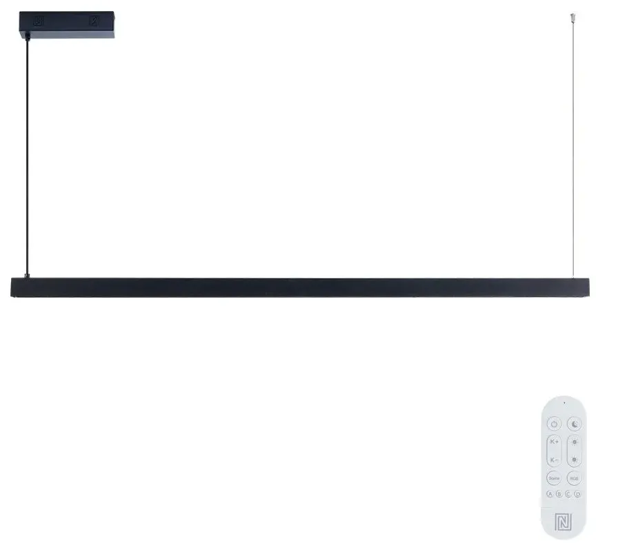 IMMAX NEO MADEIRA SMART lineár osvětlení, dřevo černé, 152cm, Wi-Fi, TUYA