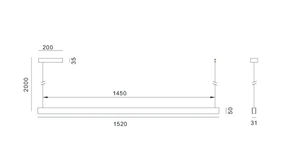 IMMAX NEO MADEIRA SMART lineár osvětlení, dřevo černé, 152cm, Wi-Fi, TUYA