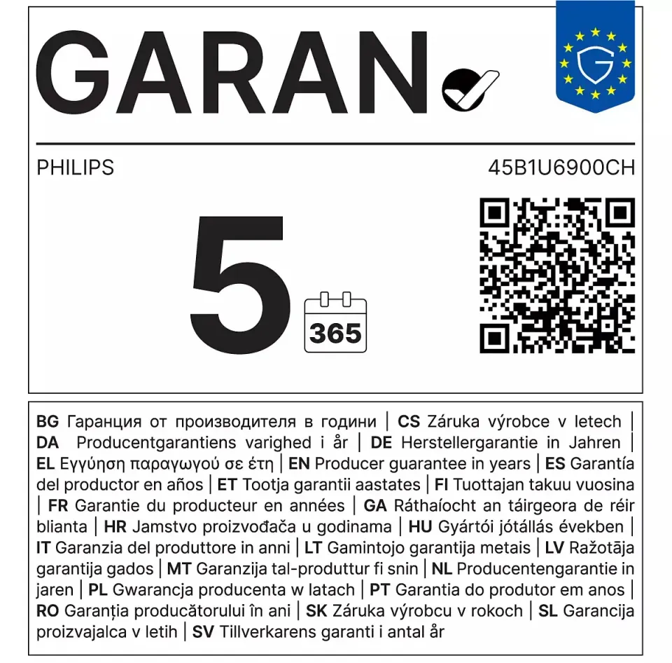Philips LCD 45B1U6900CH 44,5" zakřivený VA/5120x1440@75Hz/4ms/450cd/2xHDMI/DP/4x