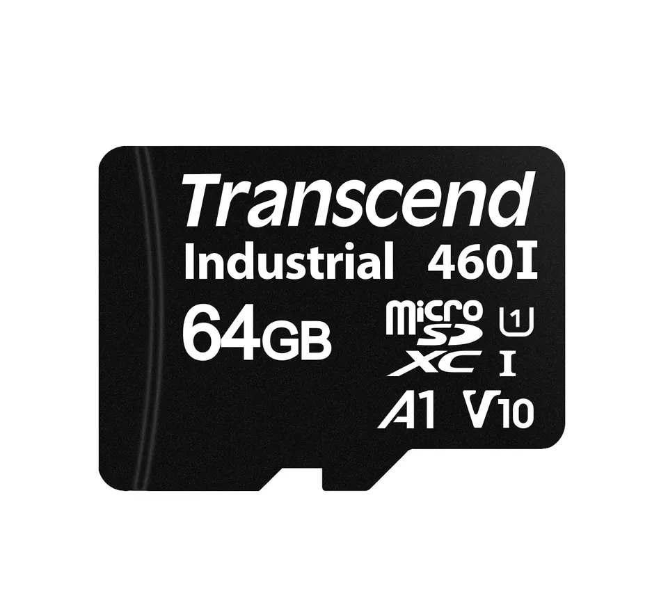 Transcend 64GB microSDXC460I UHS-I U1 V10 A1 3K P/E (3D TLC) průmyslová paměťová