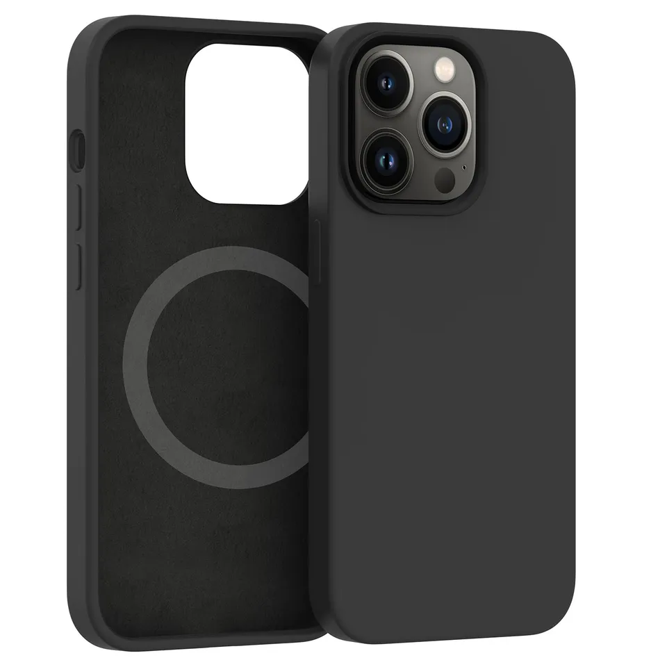 ER POWER Silikonový kryt CARNEVAL SNAP pro iphone 14 Pro Max s MagSafe - Černá