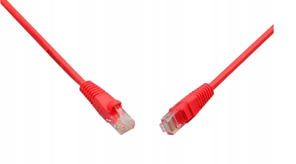 SOLARIX patch kabel CAT5E UTP PVC 0,5m červený