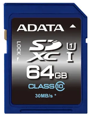 ADATA/SDXC/64GB/UHS-I U1 / Class 10