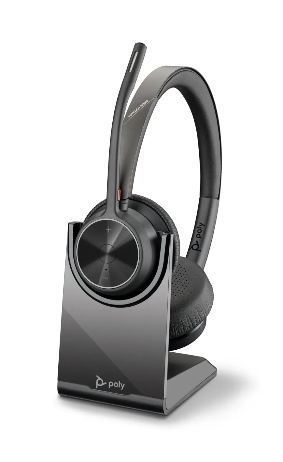 Poly Voyager 4320 bezdrátová náhlavní souprava, BT700 USB-C adaptér, stereo, nabíjecí stojánek