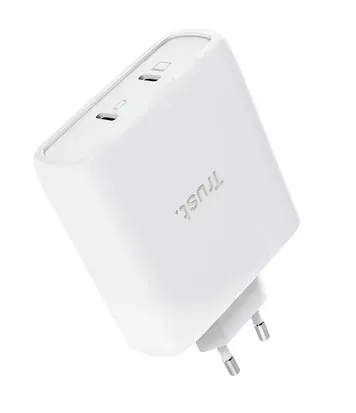 TRUST GaN Nabíječka MAXO 100W 2-Port, USB-C, bílá