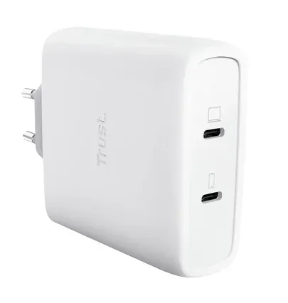 TRUST GaN Nabíječka MAXO 100W 2-Port, USB-C, bílá