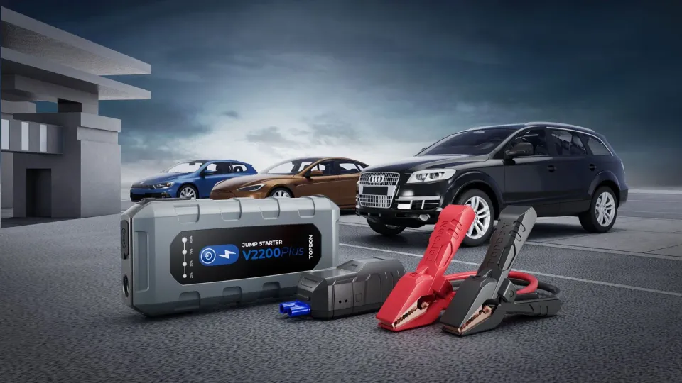 TOPDON Car Jump Starter V2200Plus, 1600mAh
