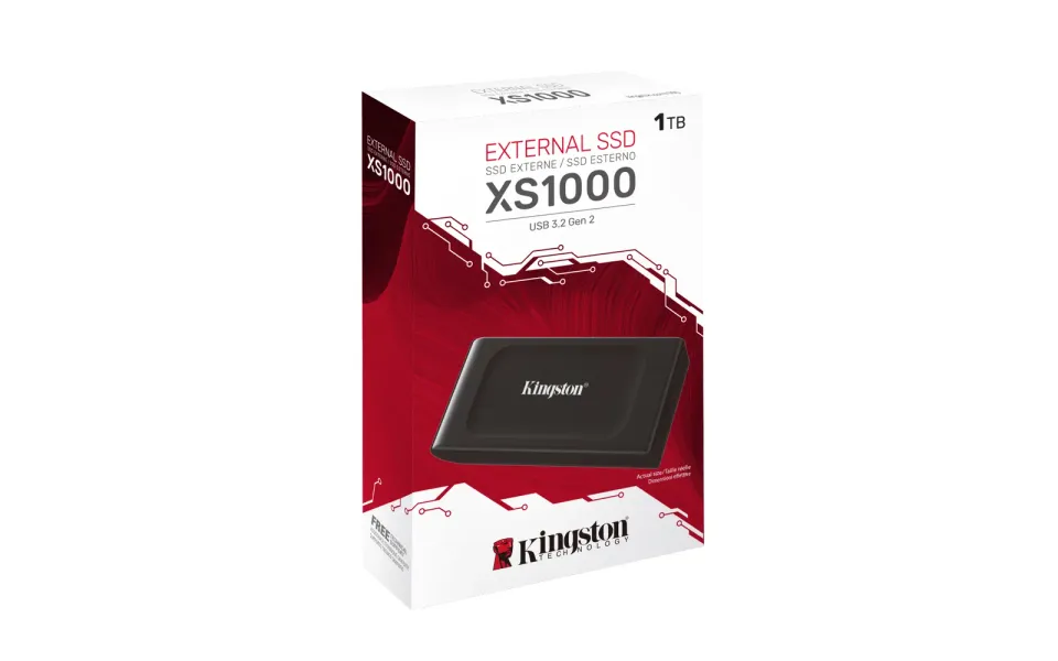 Kingston Flash SSD 1TB XS1000 External USB 3.2 Gen 2 Portable Solid State Drive