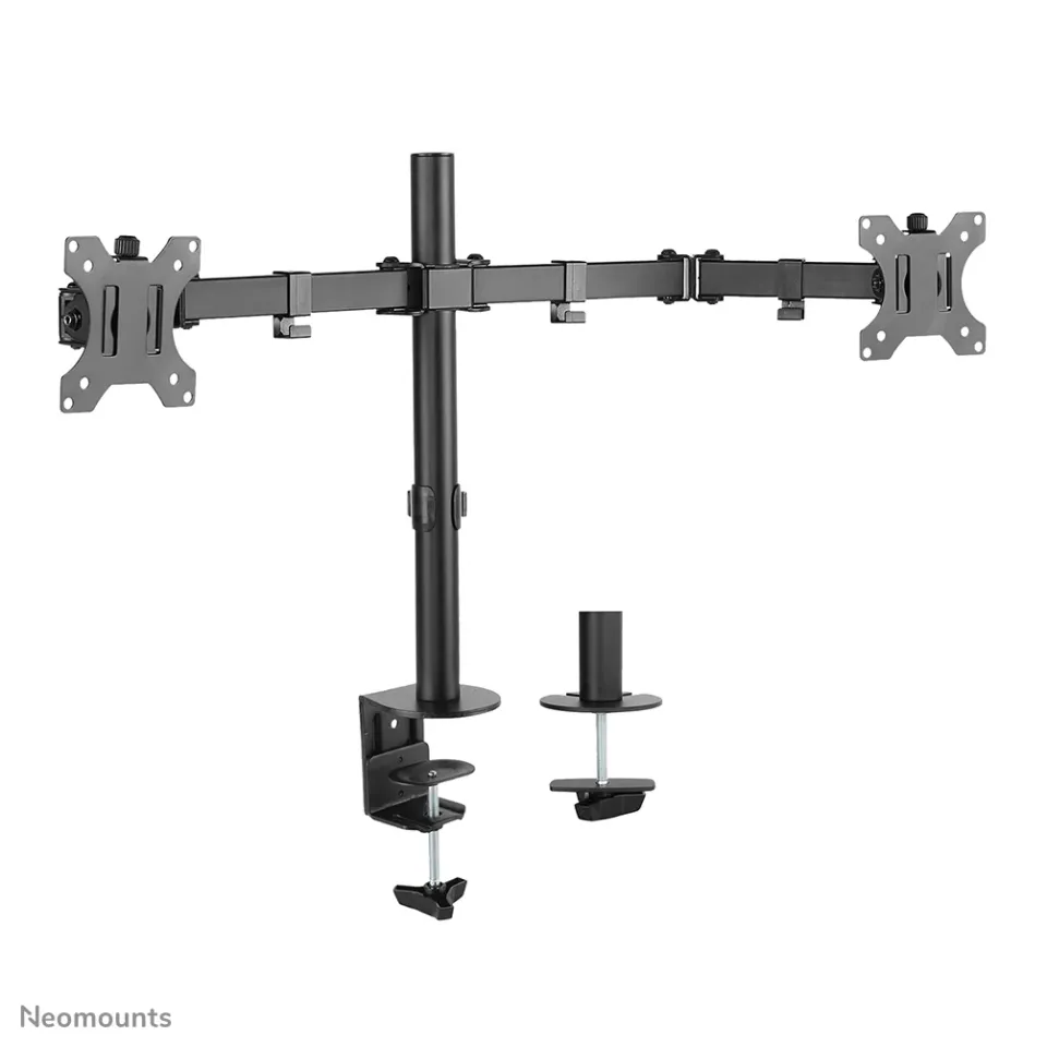 Neomounts FPMA-D550DBLACK/Držák displeje/na stůl/10-32"/svorka/VESA 100X100/nosn. 2x 8kg/2 displeje/černý