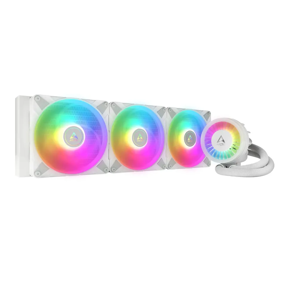 ARCTIC Liquid Freezer III - 420 A-RGB (White) : All-in-One CPU Water Cooler with 420mm radiator and