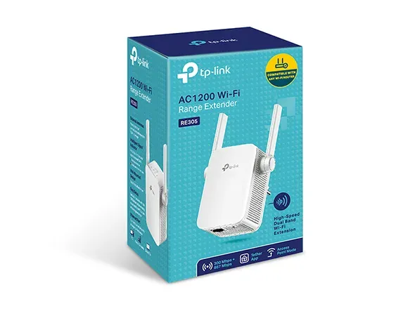 TP-Link RE305 WiFi5 OneMesh Extender/Repeater (AC1200,2,4GHz/5GHz,1x100Mb/s LAN)