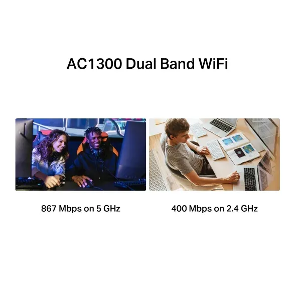 MERCUSYS MA30H - AC1300 Bezdrátový dvoupásmový USB adaptér - anténa, s vysokým z