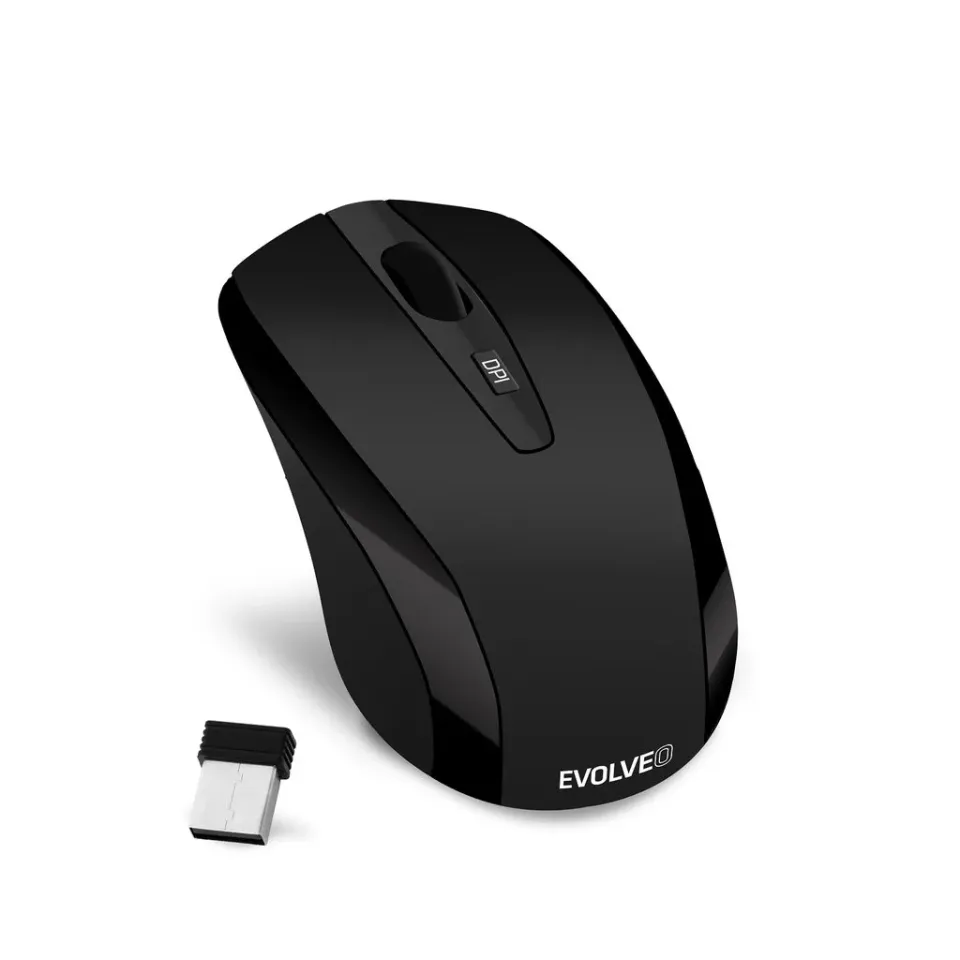 EVOLVEO WML-306B - cestovní bezdrátová laserová myš, 1 600 DPI, USB