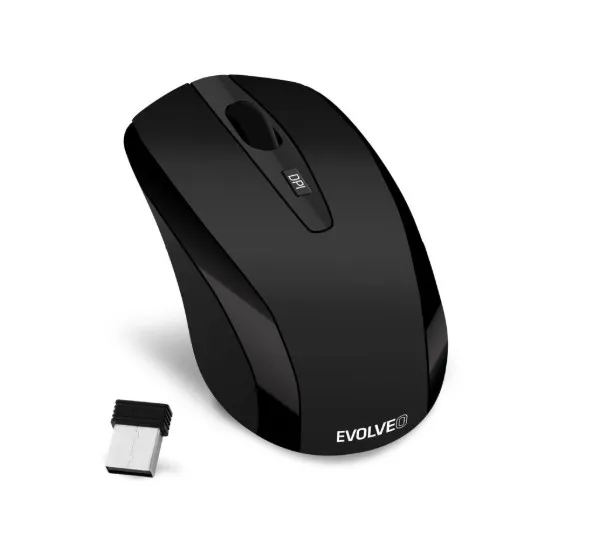EVOLVEO WML-306B - cestovní bezdrátová laserová myš, 1 600 DPI, USB