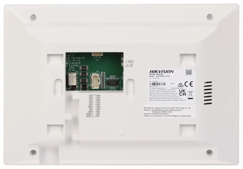 Hikvision DS-KH6320Y-WTE2/WHITE - 2-žilový 7" bytový dotykový monitor s Wifi, bílý