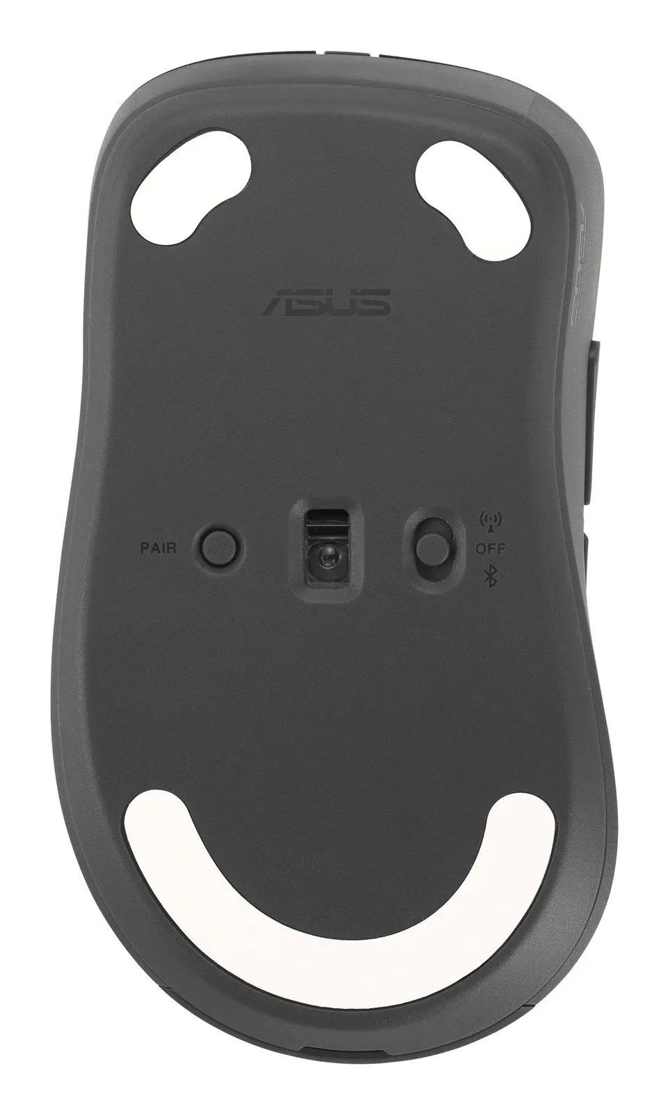 ASUS Wireless Mouse MD102/Kancelářská/Optická/Pro praváky/1 600 DPI/USB+BT/Šedá