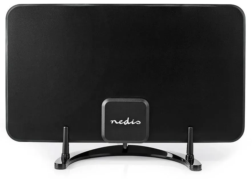 Nedis ANIR2501BK700 - Pokojová HDTV Anténa | 0–25 km | Zesílení 26 dB | FM/VHF/U