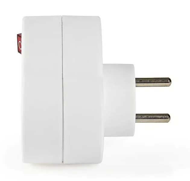 NEDIS síťový rozbočovač/ 2x zásuvka typu E (s kolíkem)/ 250 V AC 50/60 Hz/ 16 A/ 3500 W/ vypínač/ bílý