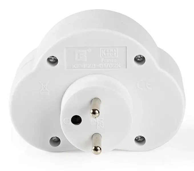 NEDIS síťový rozbočovač/ 2x zásuvka typu E (s kolíkem)/ 250 V AC 50/60 Hz/ 16 A/ 3500 W/ vypínač/ bílý
