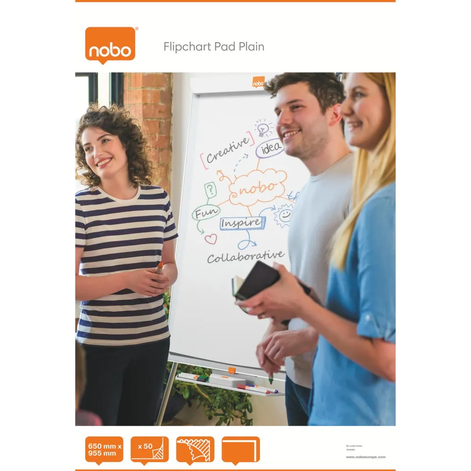 NOBO Flipchart blok, 650X955, 50 listů