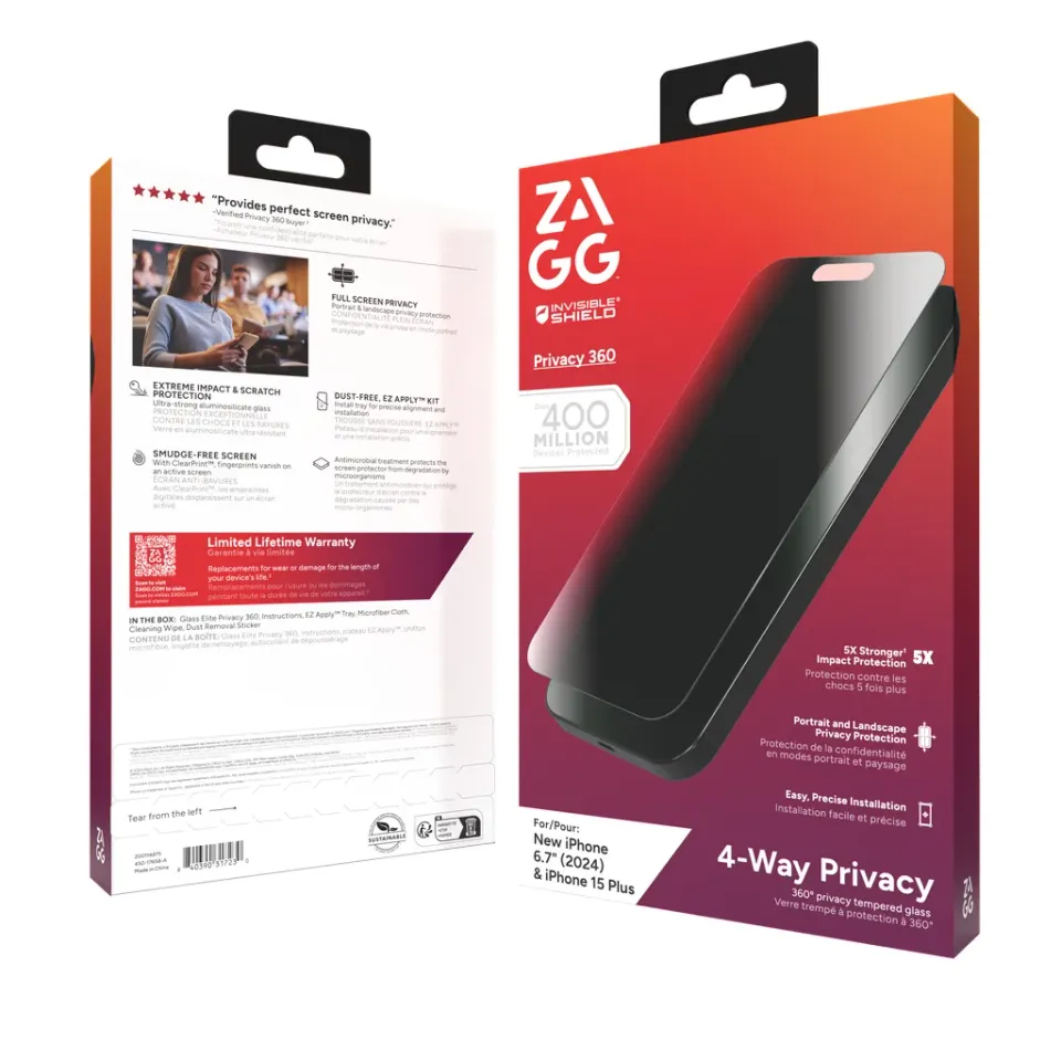 ZAGG sklo Elite Privacy 360 Apple iPhone 16 Plus/15 Plus