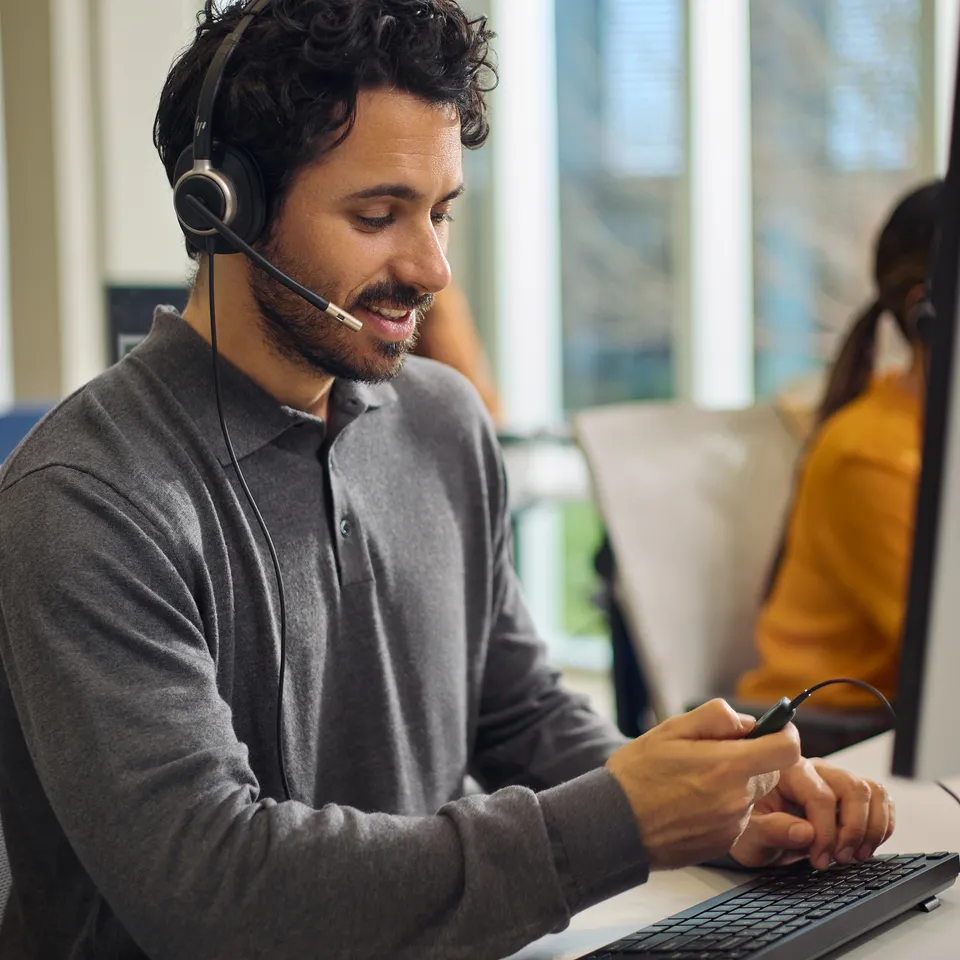 HP Poly Mission 615 Monaural USB Wired Headset WW