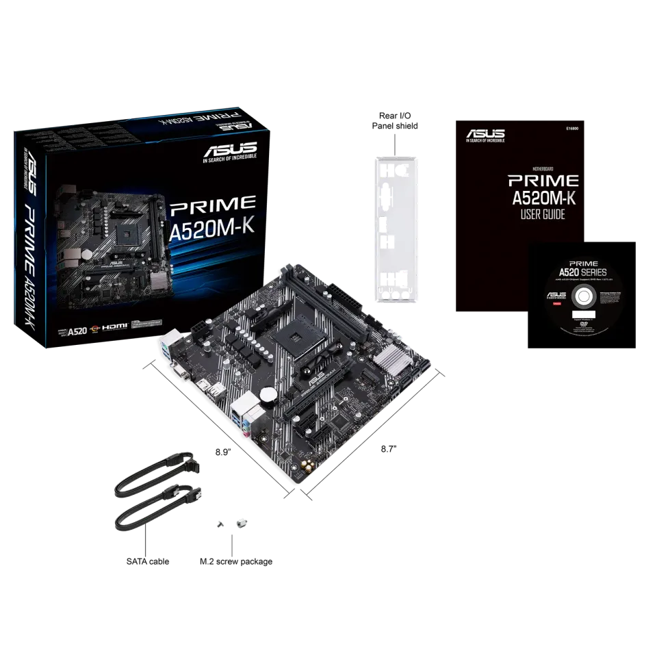 ASUS MB PRIME A520M-K soc.AM4 A520 DDR4 mATX M.2 D-Sub HDMI