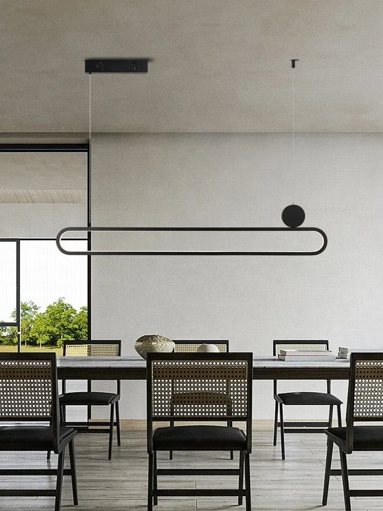 IMMAX NEO LITE OVALE SMART závěsné svítidlo černé 122cm 50W s podporou BEACON, Wi-Fi, TUYA