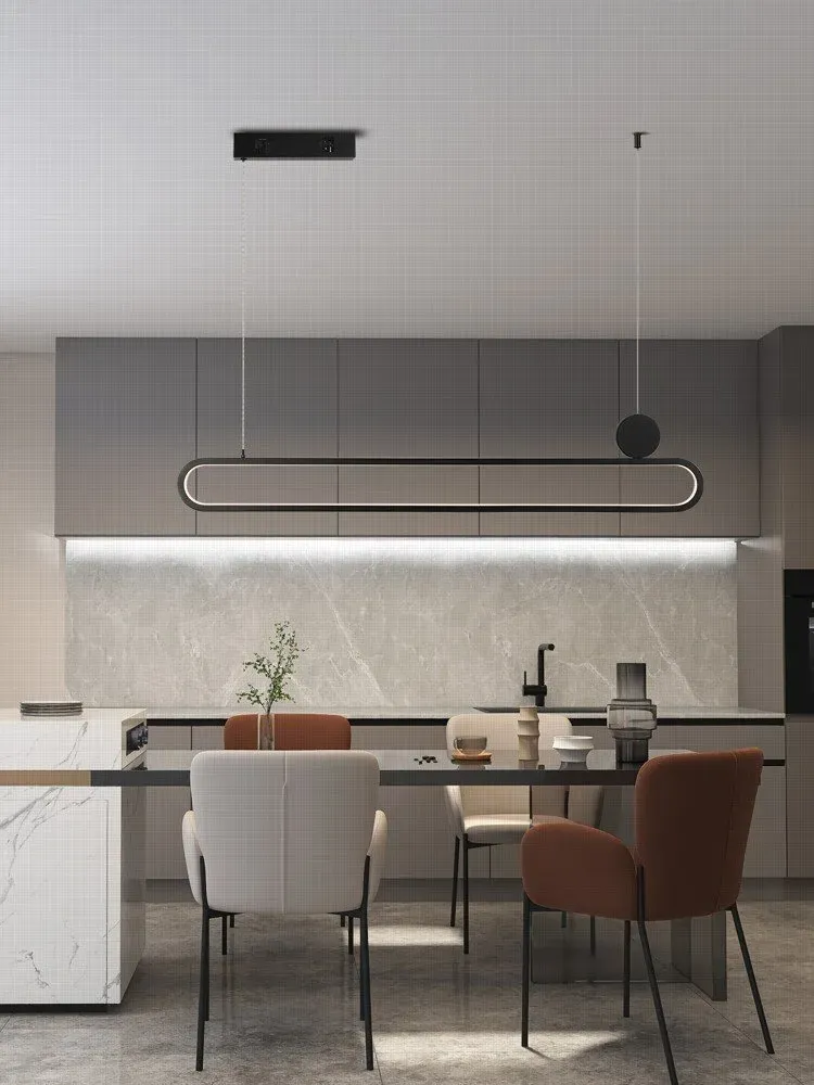 IMMAX NEO LITE OVALE SMART závěsné svítidlo černé 122cm 50W s podporou BEACON, Wi-Fi, TUYA