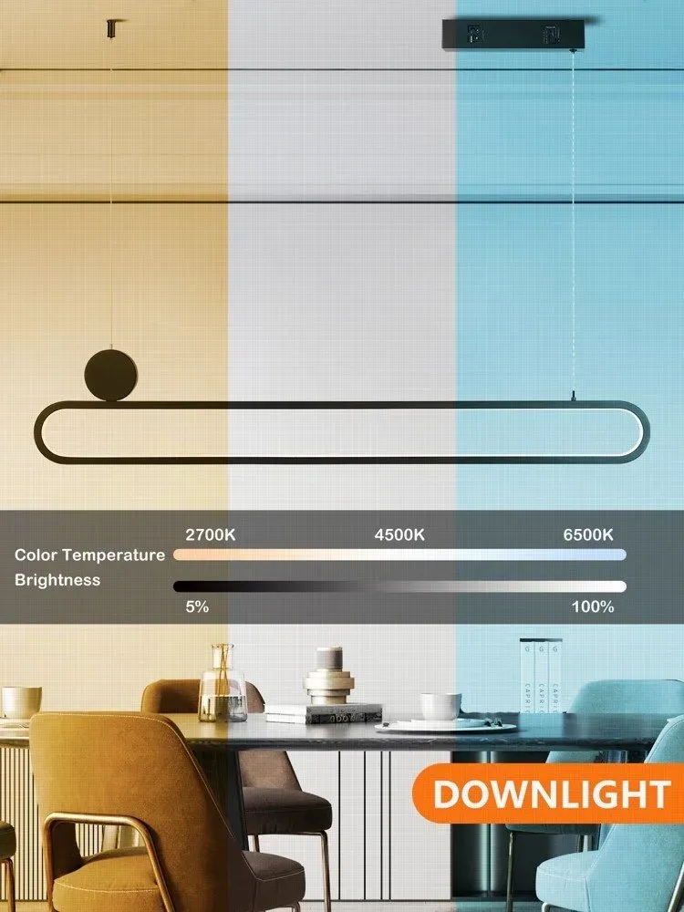 IMMAX NEO LITE OVALE SMART závěsné svítidlo černé 122cm 50W s podporou BEACON, Wi-Fi, TUYA